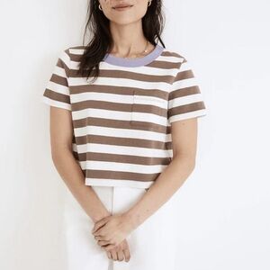 Madewell Castlerock Striped cropped tee
